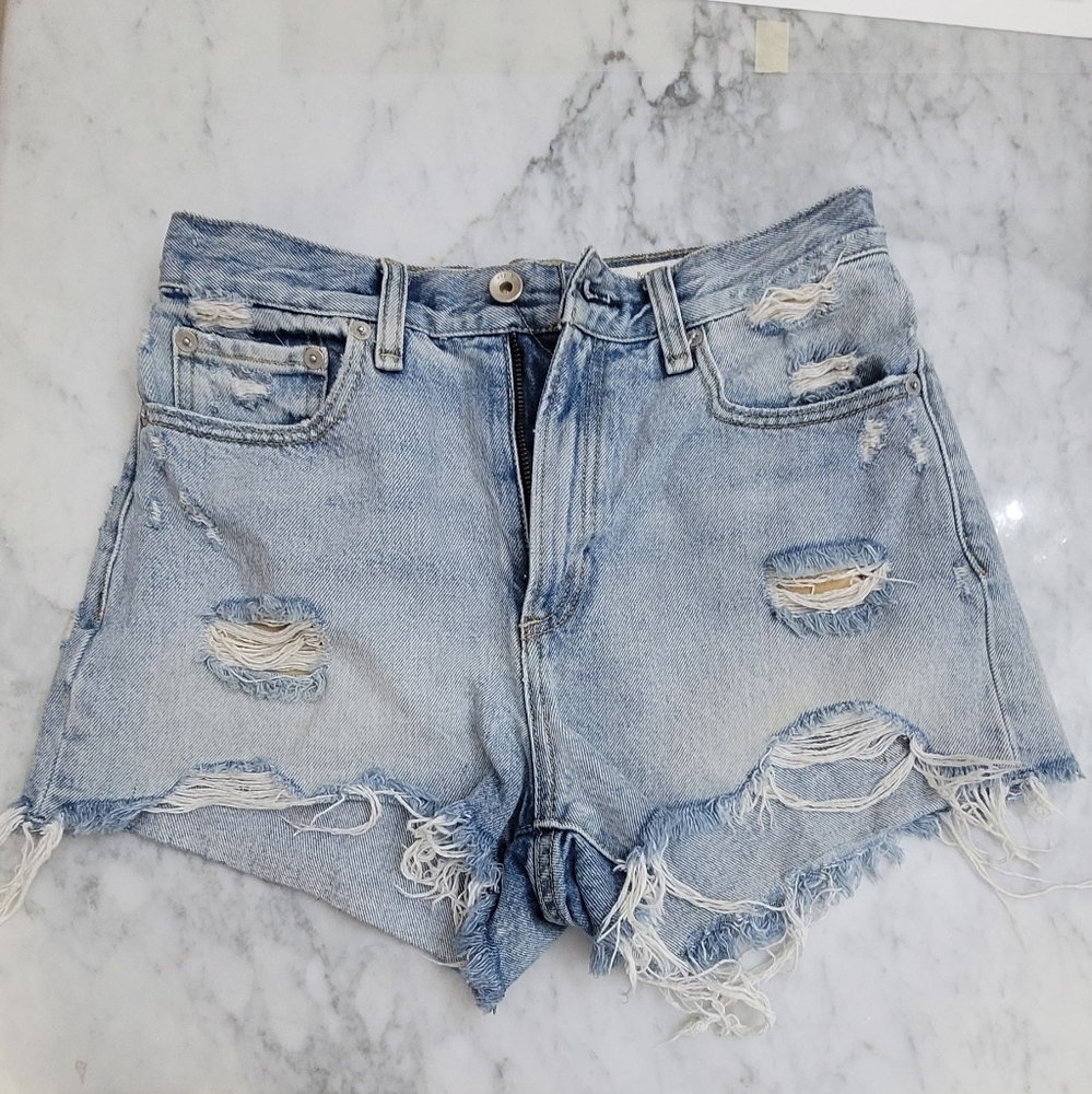 Rag & Bone Maya High - Rise Denim Shorts. Size 25